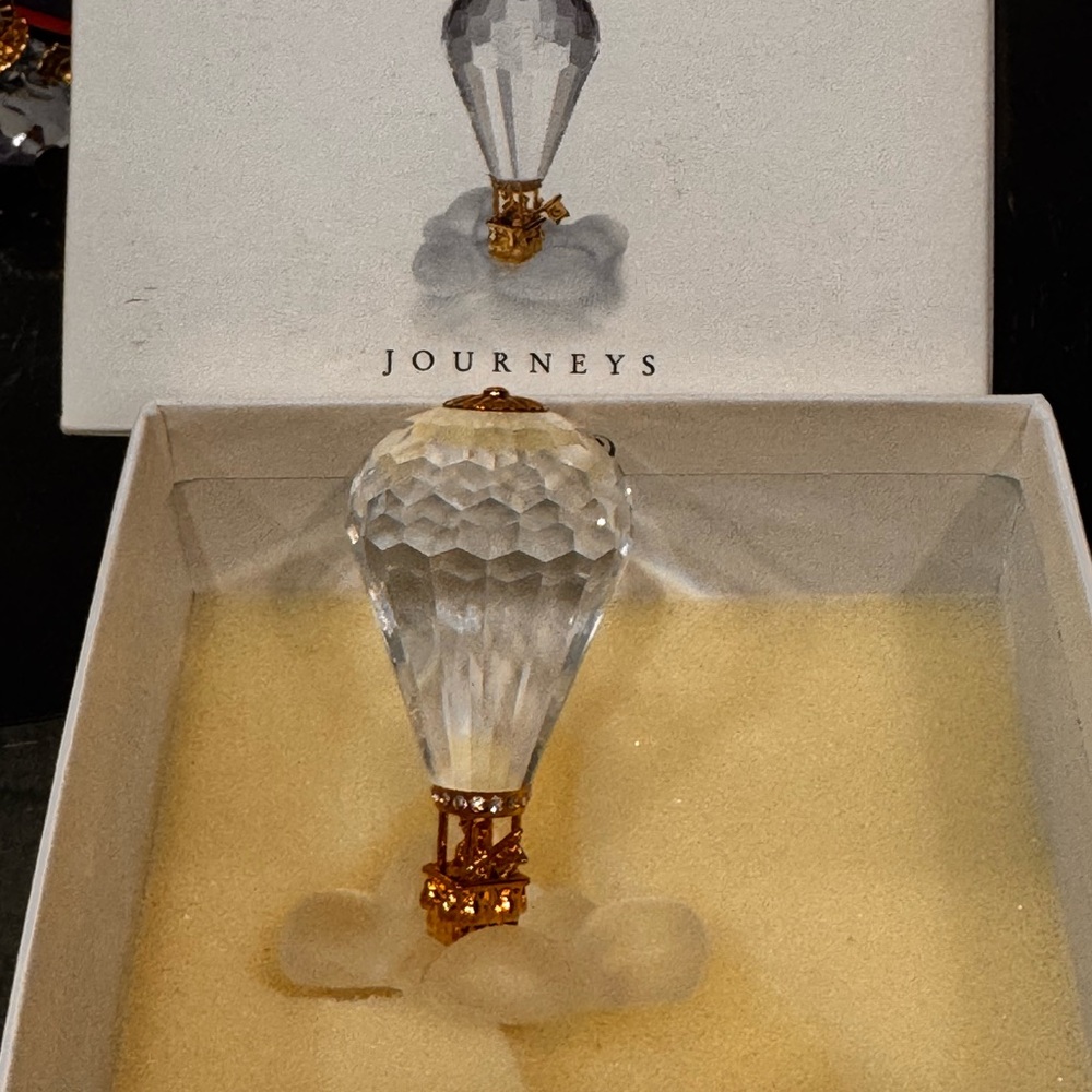 Swarovski Journeys Crystal Gold Hot Air Balloon Retired Crystal Memories 220 504